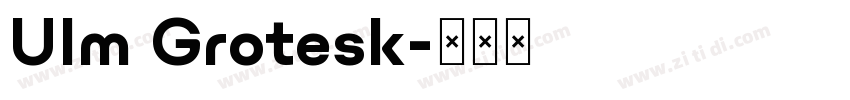 Ulm Grotesk字体转换